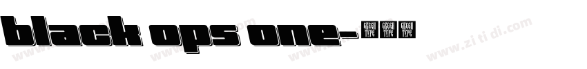 black ops one字体转换